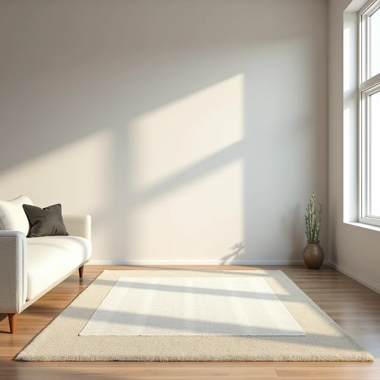 Tapete pequeno demais em uma sala de estar