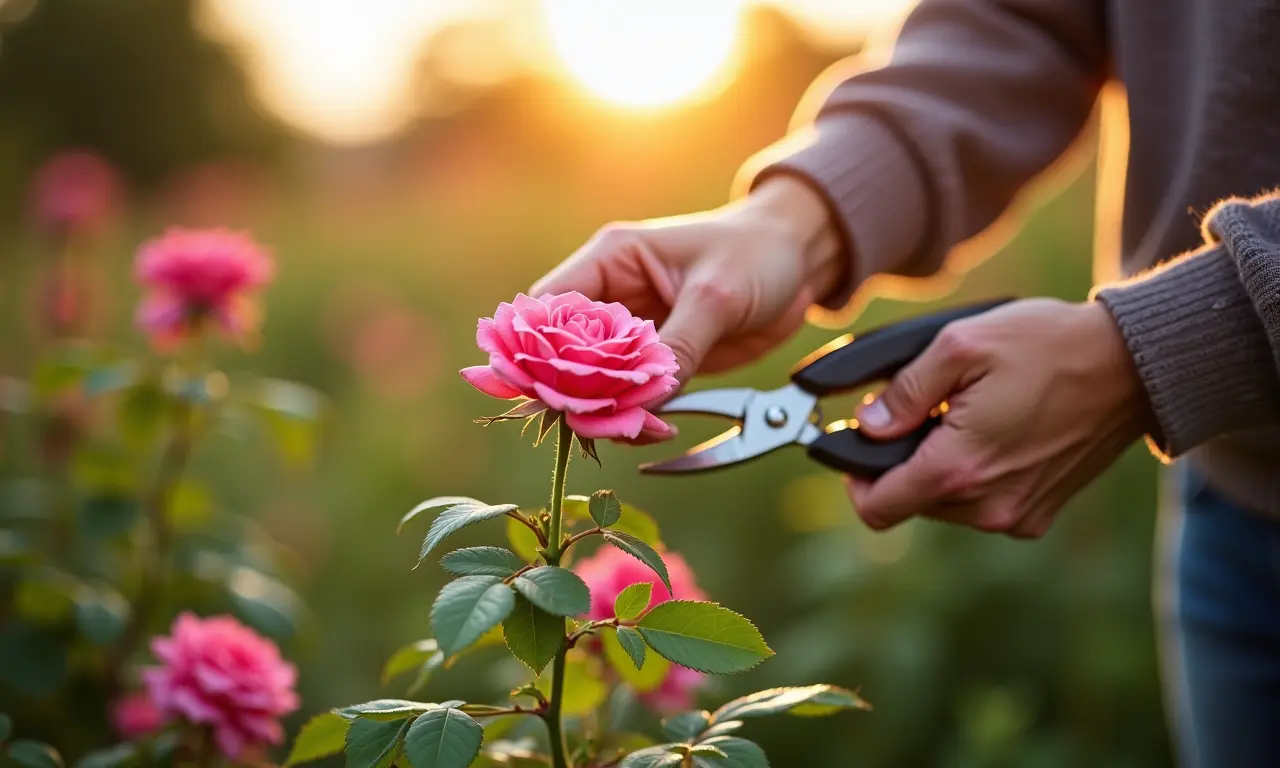Tesoura de poda em uso para manter planta saudável.