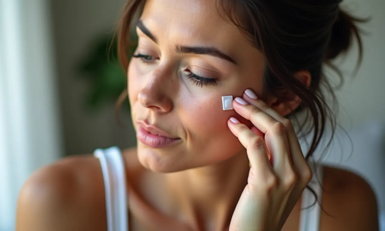 Teste de alergia em casa com cosméticos.