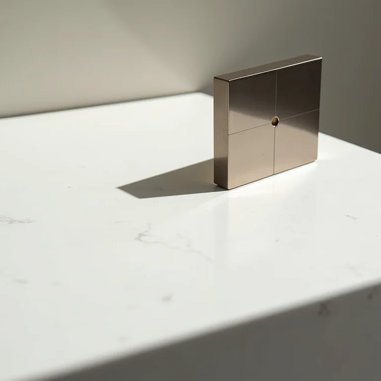 Teste de resistência em bancada de porcelanato.