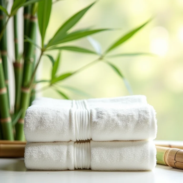 Toalhas de bambu com toque delicado e sustentável.