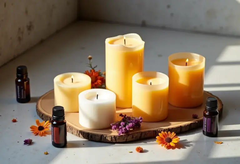 Velas aromáticas DIY, ingredientes e utensílios.