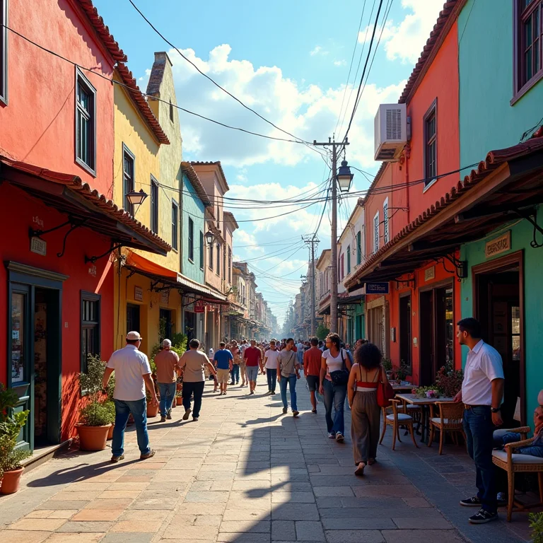 Vida agitada em uma cidade de fronteira em Roraima