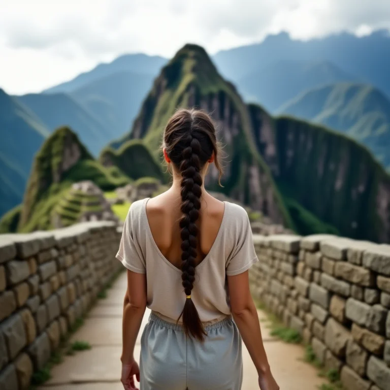 Vista da Ponte Inca em Machu Picchu