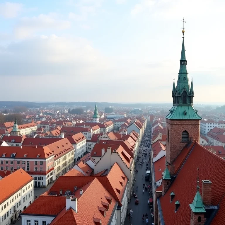 Vista da Torre da Igreja de São Olavo em Tallinn