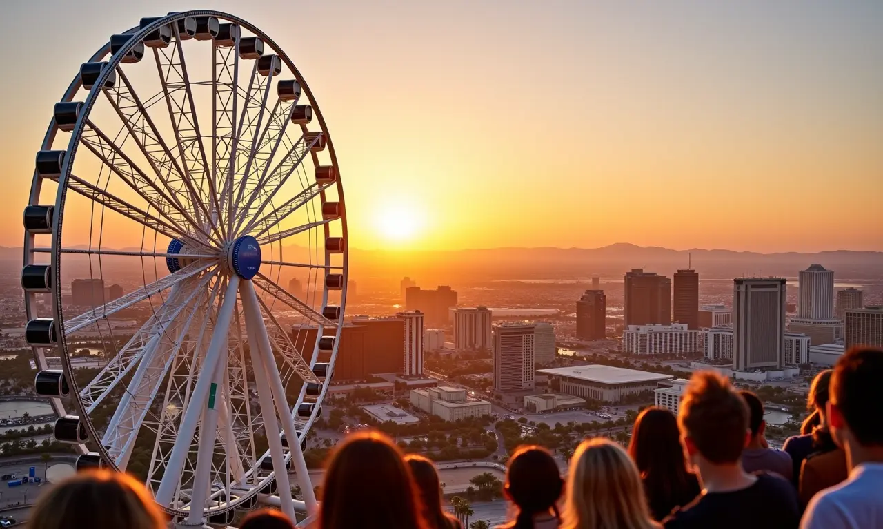 Vista panorâmica da cidade de Las Vegas do High Roller.