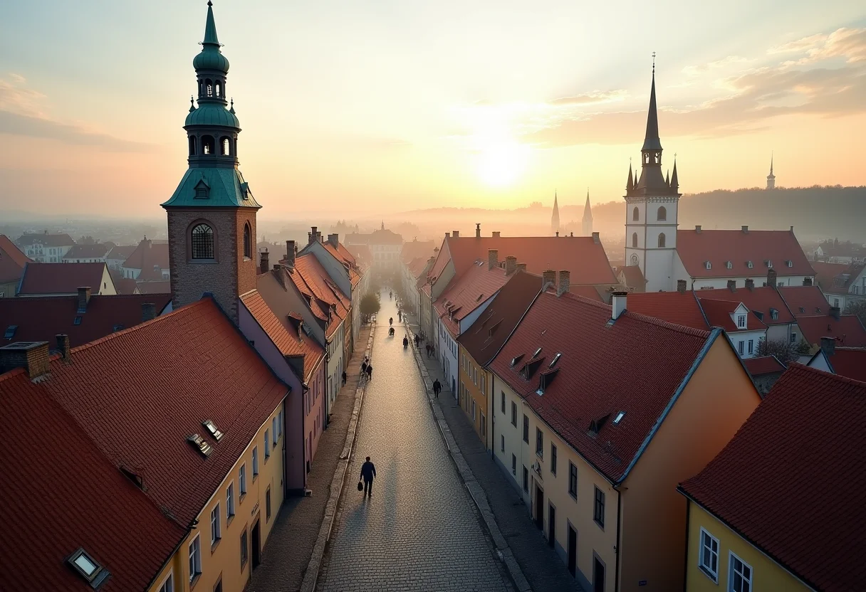 Vista panorâmica da cidade velha de Tallinn, Estônia