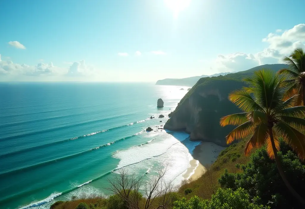 Vista panorâmica da costa de Maceió, Alagoas.