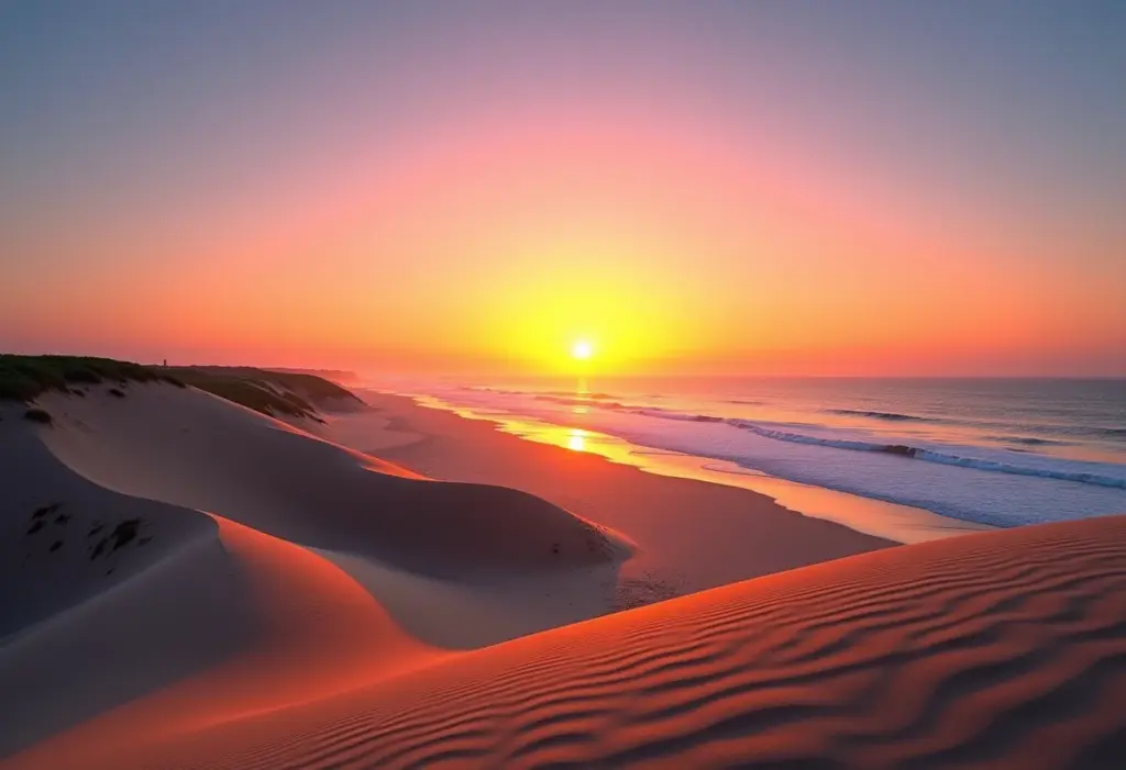 Praias do Ceará: As fotos mais incríveis que você precisa ver Vista panorâmica da Praia de Jericoacoara ao pôr do sol