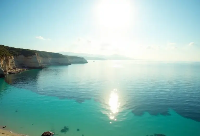 Vista panorâmica da Praia do Espelho ao nascer do sol