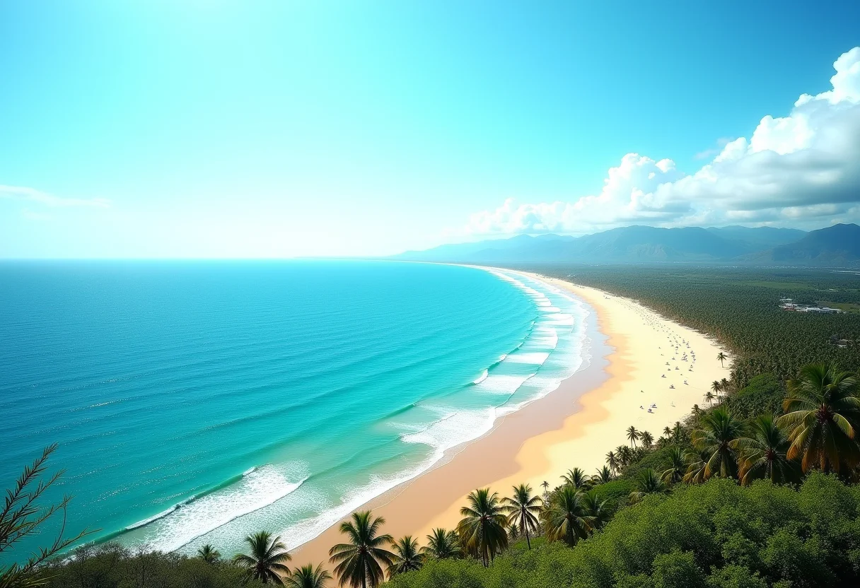 Vista panorâmica das praias do Ceará