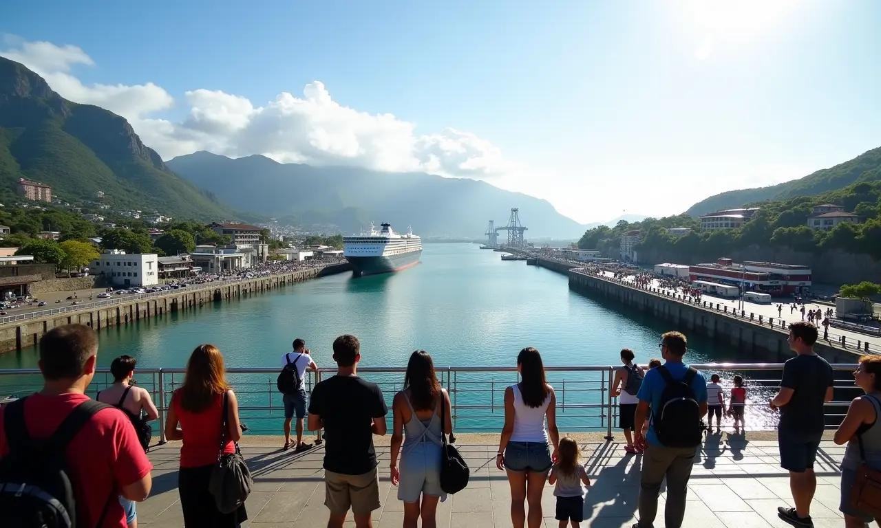 Vista panorâmica do centro de visitantes de Miraflores, Canal do Panamá.