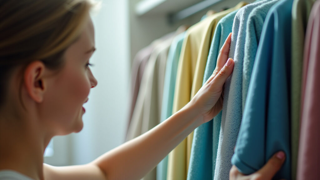 Teste de cor da toalha com vinagre.