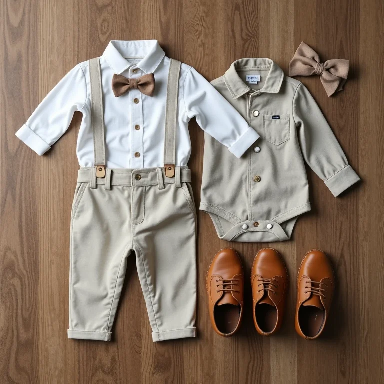 Acessórios e roupas para batizado masculino