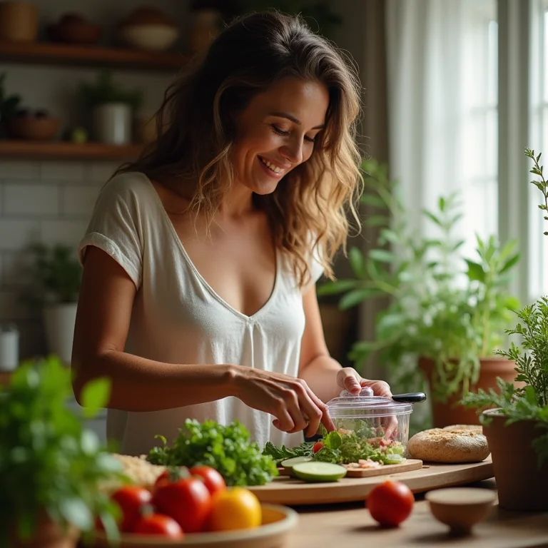 Alimentação saudável e rápida com triturador de alimentos.