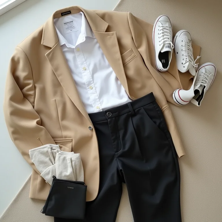 All Star branco com peças de alfaiataria