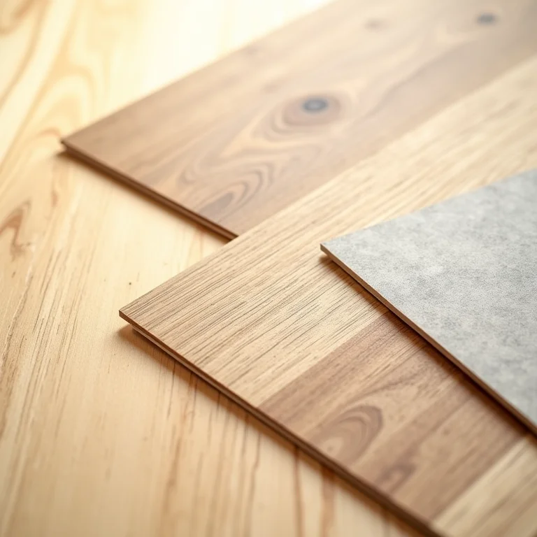 Amostras de diferentes tipos de piso laminado