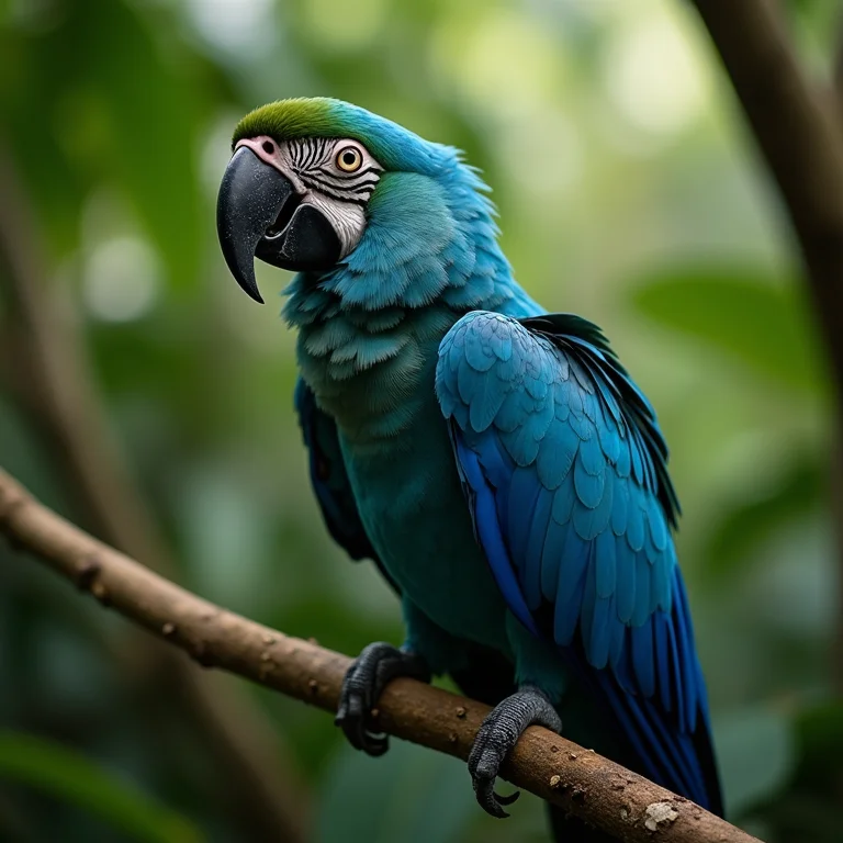 Arara-azul exuberante na Amazônia