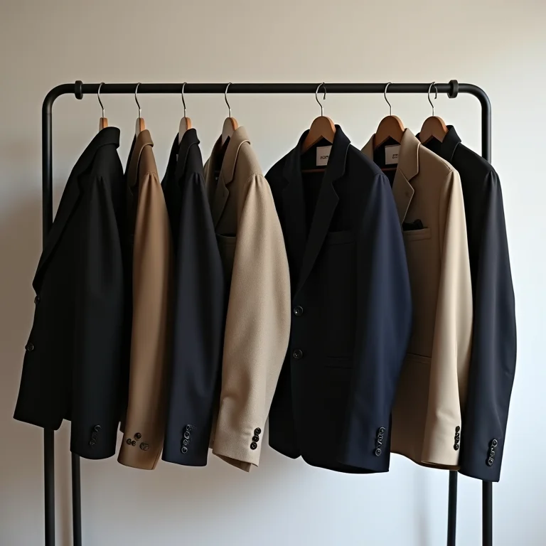 Arara de roupas com peças de marcas masculinas