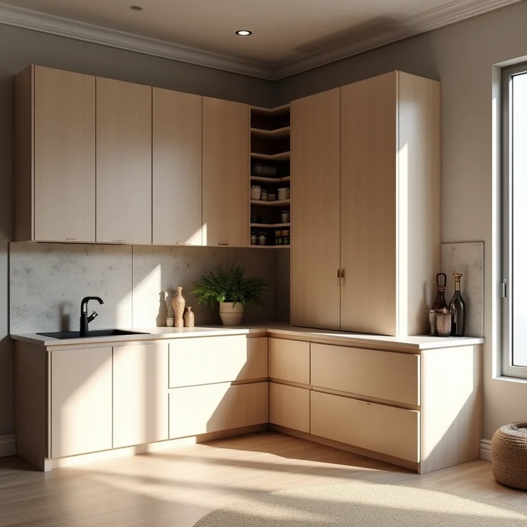 Armários modulares de canto para cozinha planejada