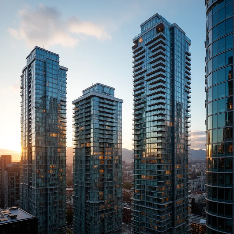 Arquitetura moderna em Downtown Vancouver