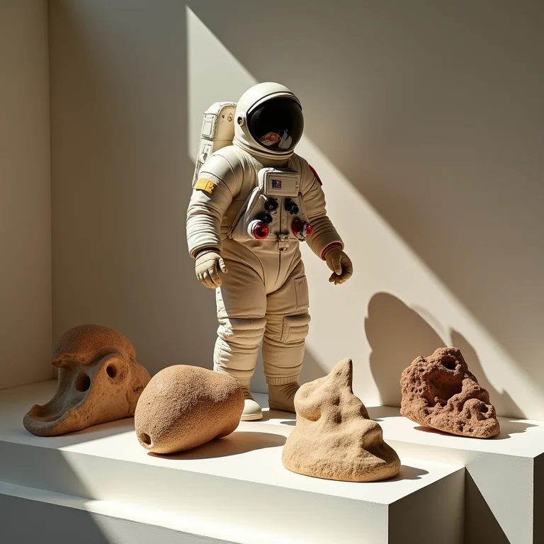 Arranjo de artefatos diversos dos Museus Smithsonian.