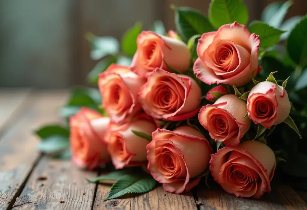 Decoração com rosas: 5 erros que você precisa evitar JÁ! Arranjo de rosas em tons terrosos e rosados.