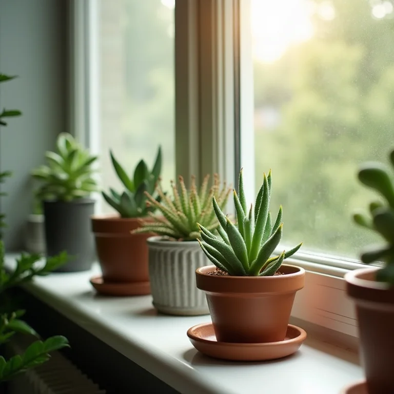 Arranjo de suculentas e cactos em restaurante mexicano.