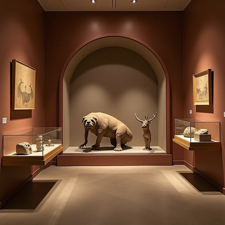 Artefatos e exposições dentro de um museu Smithsonian