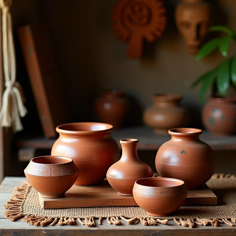 Artesanato local de Tiradentes: cerâmica, tecidos e esculturas