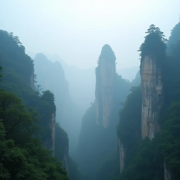 As montanhas de Zhangjiajie, na China, que inspiraram o filme Avatar.