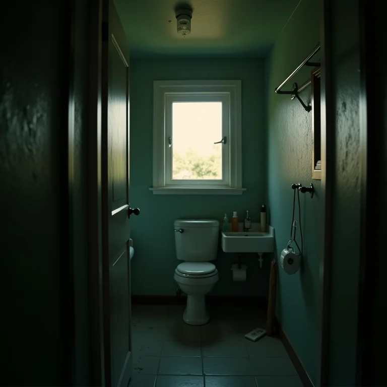 Banheiro com iluminação inadequada