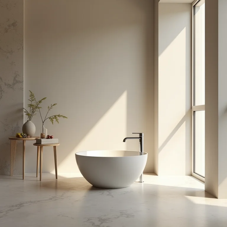 Banheiro com louças e metais desproporcionais