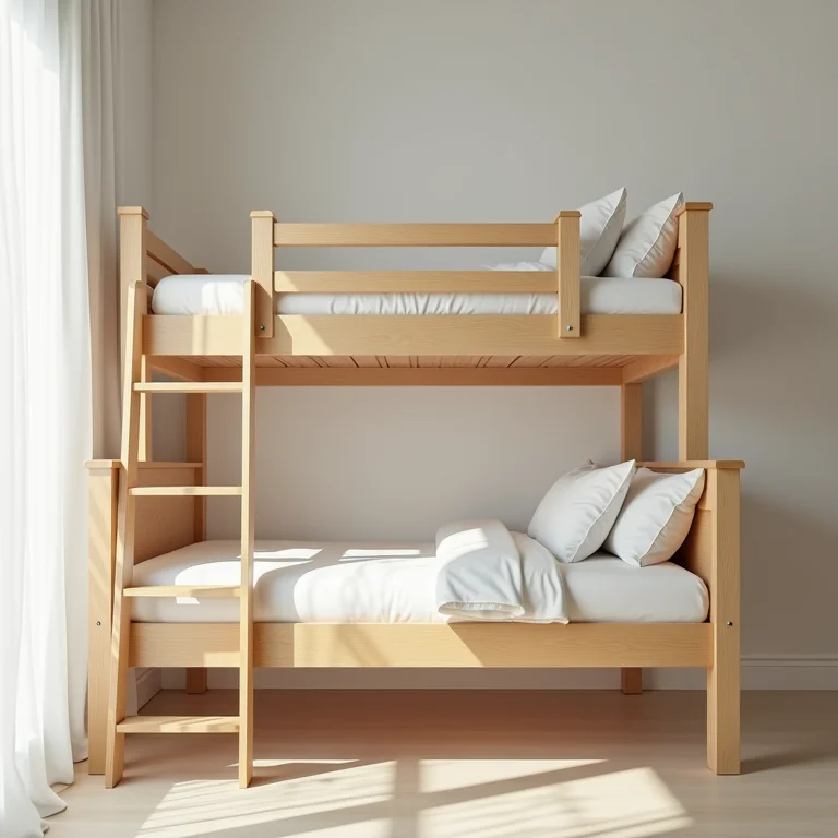 Beliche instável com escada insegura.