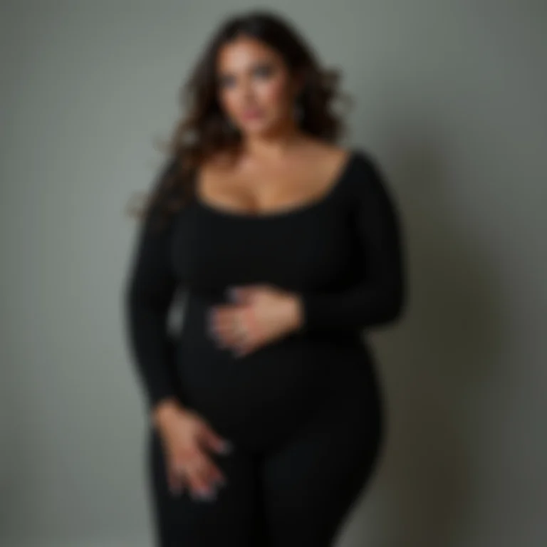 Body escuro e liso para um efeito slim