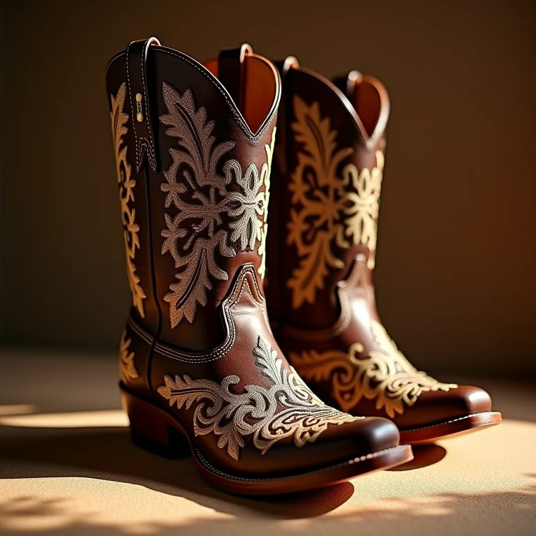 Bota texana feminina bordada da marca [Nome da Marca]