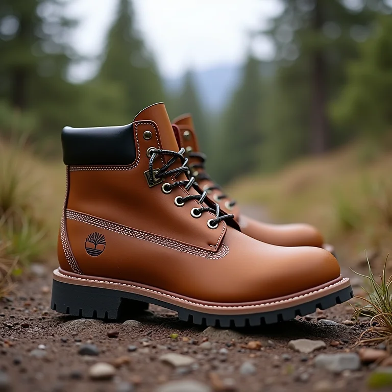Botas de trilha Timberland.