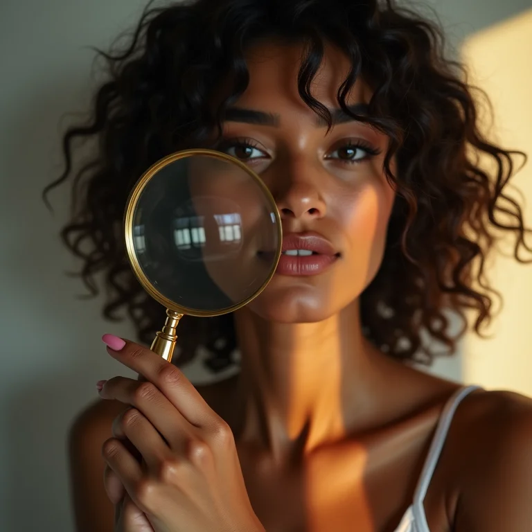 Cabelo com pontas duplas sendo examinado