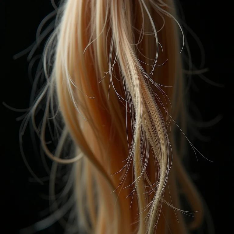 Cabelo poroso e danificado com luzes