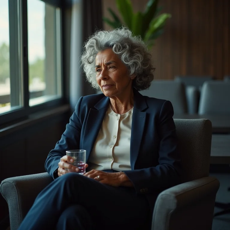 Cadeira desconfortável em evento corporativo