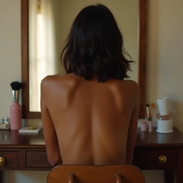 Cadeira desconfortável em penteadeira