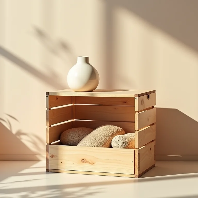 Caixote de feira como unidade de armazenamento barata