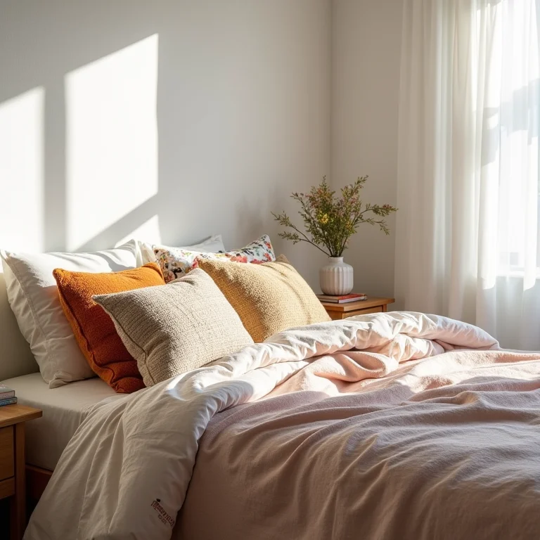 Cama com estilo pessoal e decoração colorida