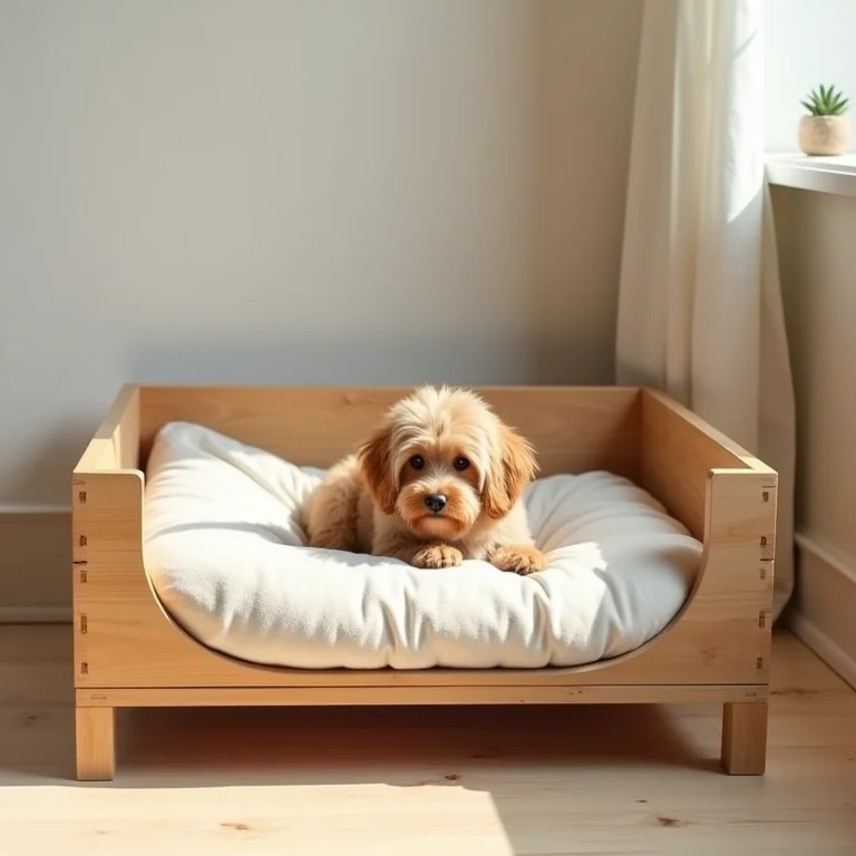 Cama para pets superconfortável feita de caixote de feira