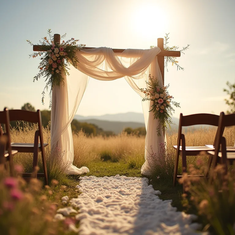 Cerimônia de casamento ao ar livre