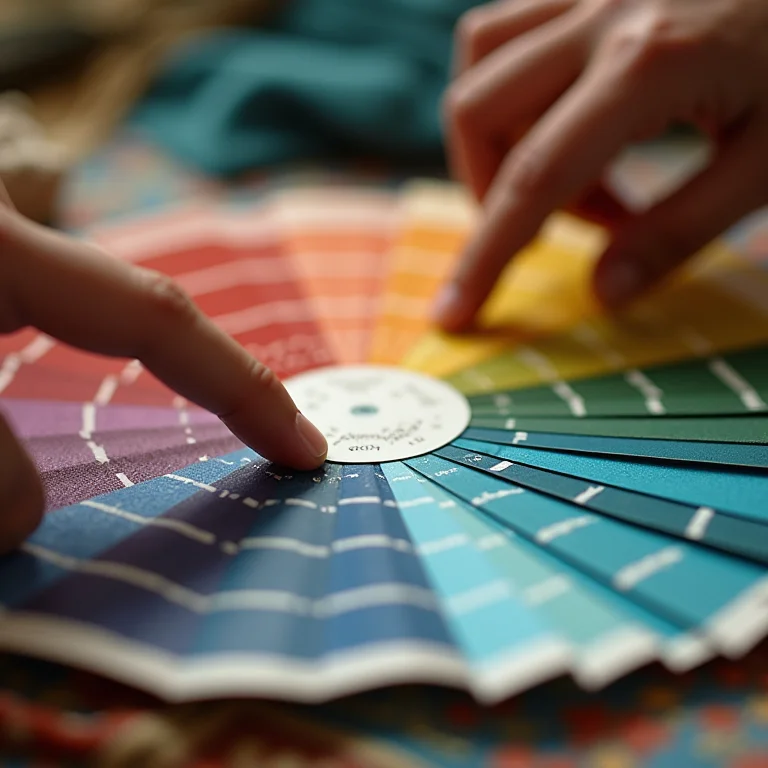 Círculo cromático com exemplos de cores análogas.