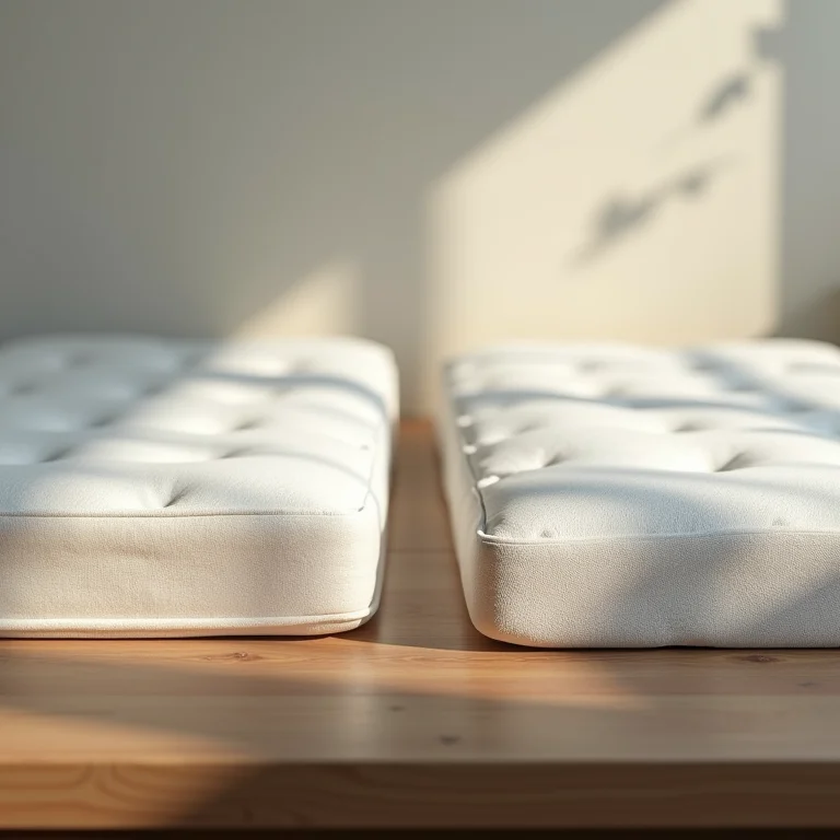 Colchão de alta qualidade versus colchão fino e desgastado