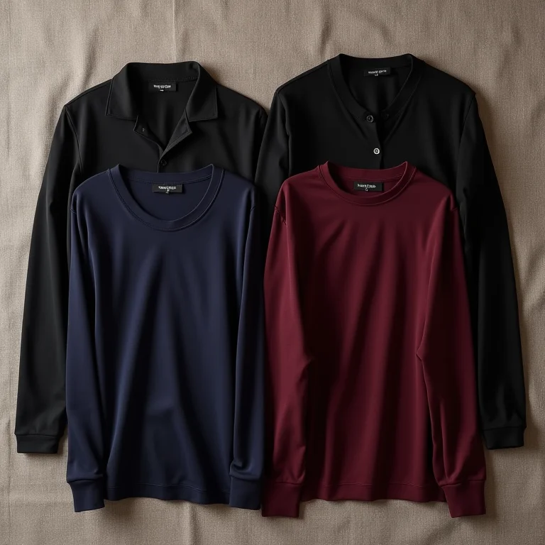 Coleção de blusas escuras para alongar a silhueta