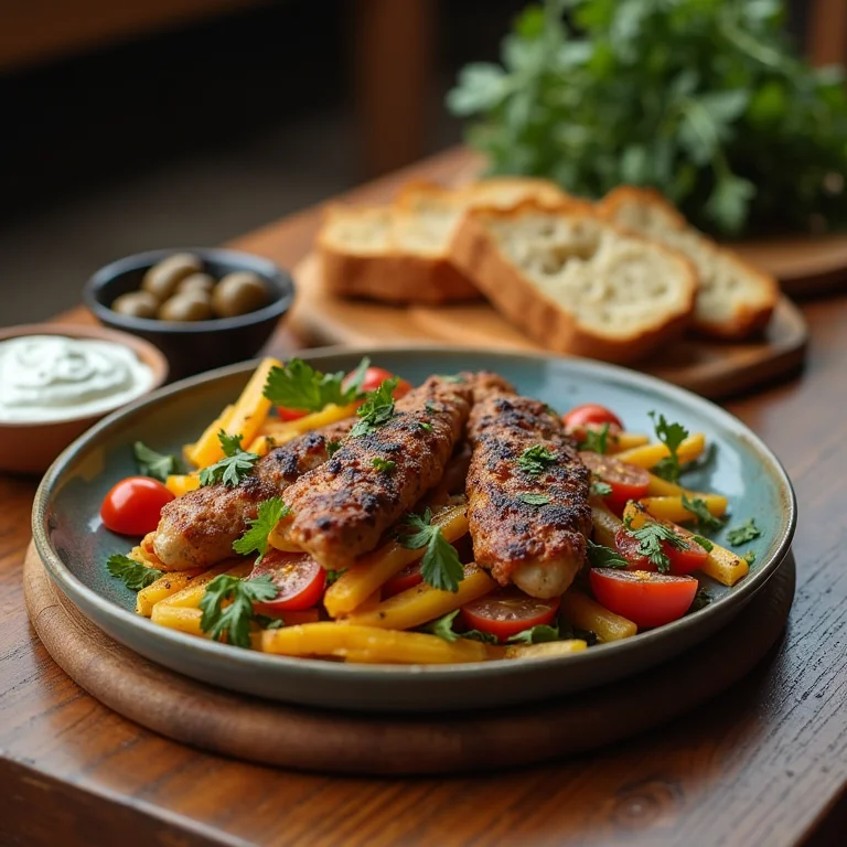 Comida grega autêntica em Astoria, Nova York.