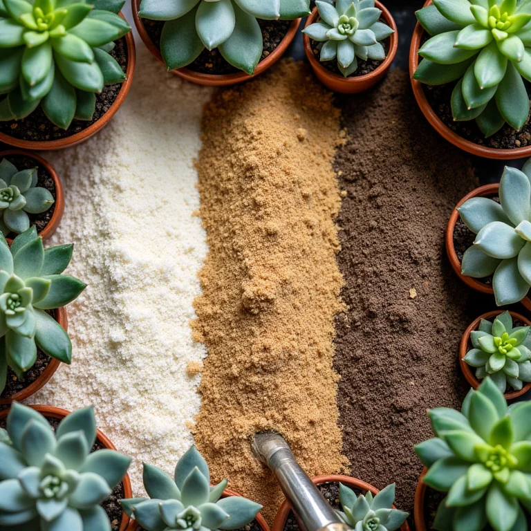 Componentes para substrato ideal para suculentas.